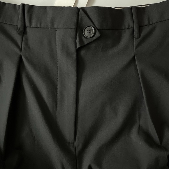 ZARA Wide Leg Trousers Women XL Black Pleaded Side Leg Hem Slit Pockets NWT - Picture 14 of 15